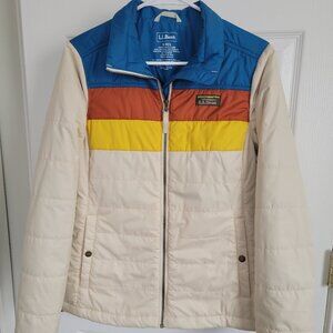 L.L.Bean Women's Mountain Classic Puffer Jacket, Colorblock size S reg